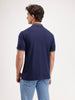 Solid Slim Fit Tipping Collar Polo T-Shirt  | Navy Blue