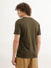 Slim Fit Puffer Printed T-Shirt  | Olive