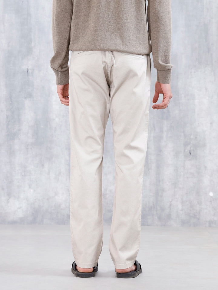 Men's Straight Fit Woven Jogger | Beige