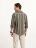 Slim Fit Striped Shirt | Brown