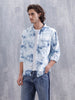Ice Cloud Wash Slim Fit Denim Shirt | Blue