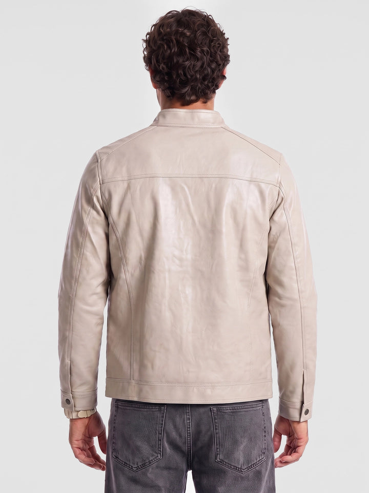 Solid Slim Fit Jacket | Grey