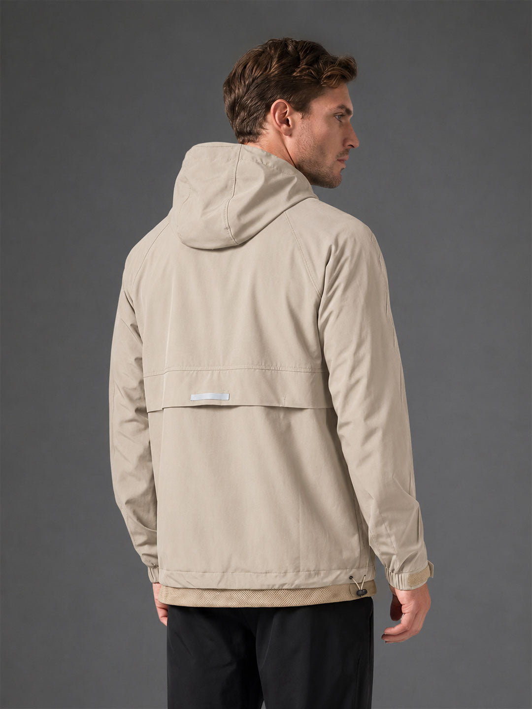 Technical Hooded Jacket | Active | Beige