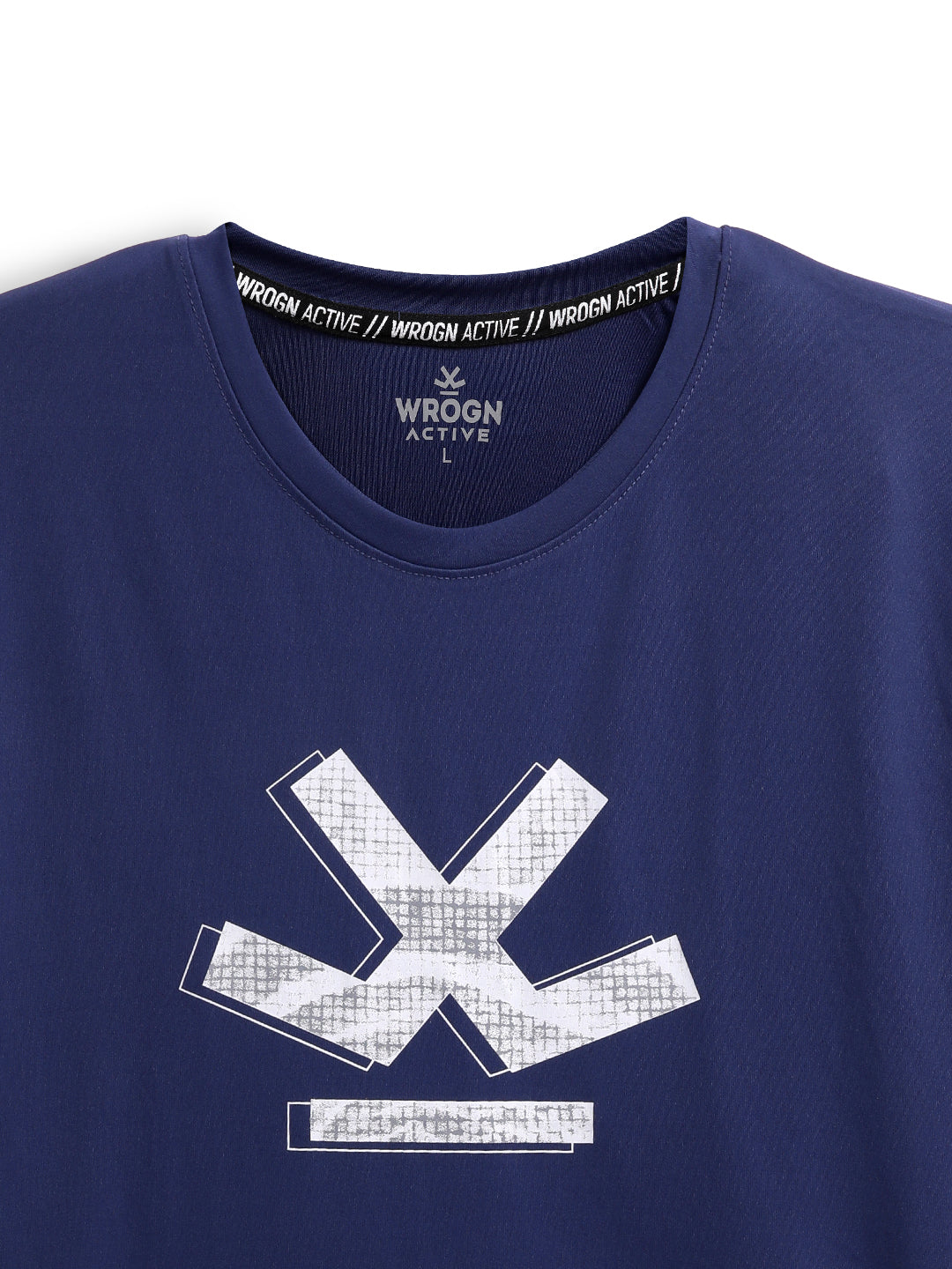 Classic Active Navy Chest Print T-Shirt