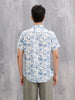 Fluid Viscose Nylon Shirt With Watercolour Inspired Aop | Blue