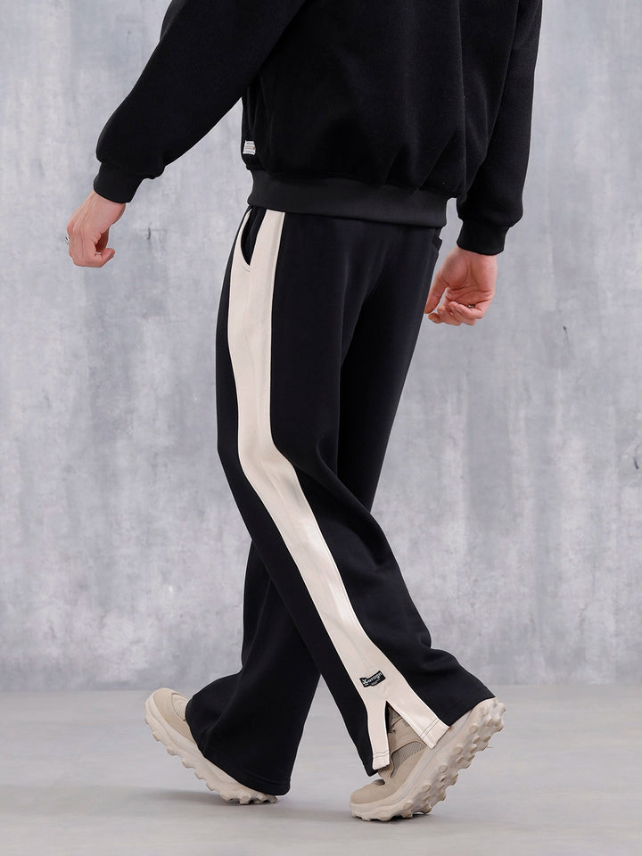 Men Oversized Fit Trackpants | Black