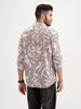 Regular Fit AOP Full Sleeve Shirt | Brown