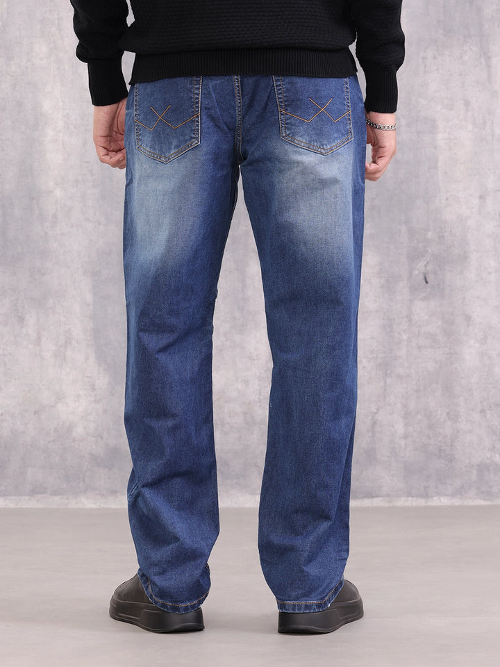 Anti Fit Mid Washed Cotton Spandex Jeans I Dark Stone