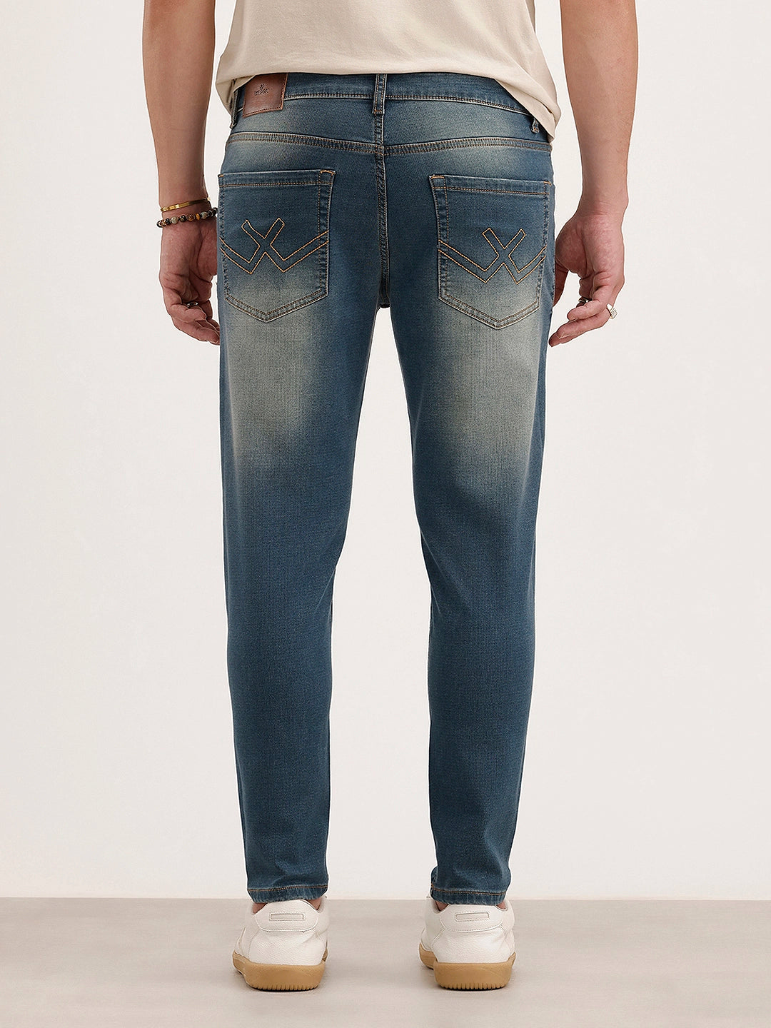 Faded Skinny Crop Denim Jeans | Light Blue