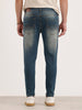 Faded Skinny Crop Denim Jeans | Light Blue