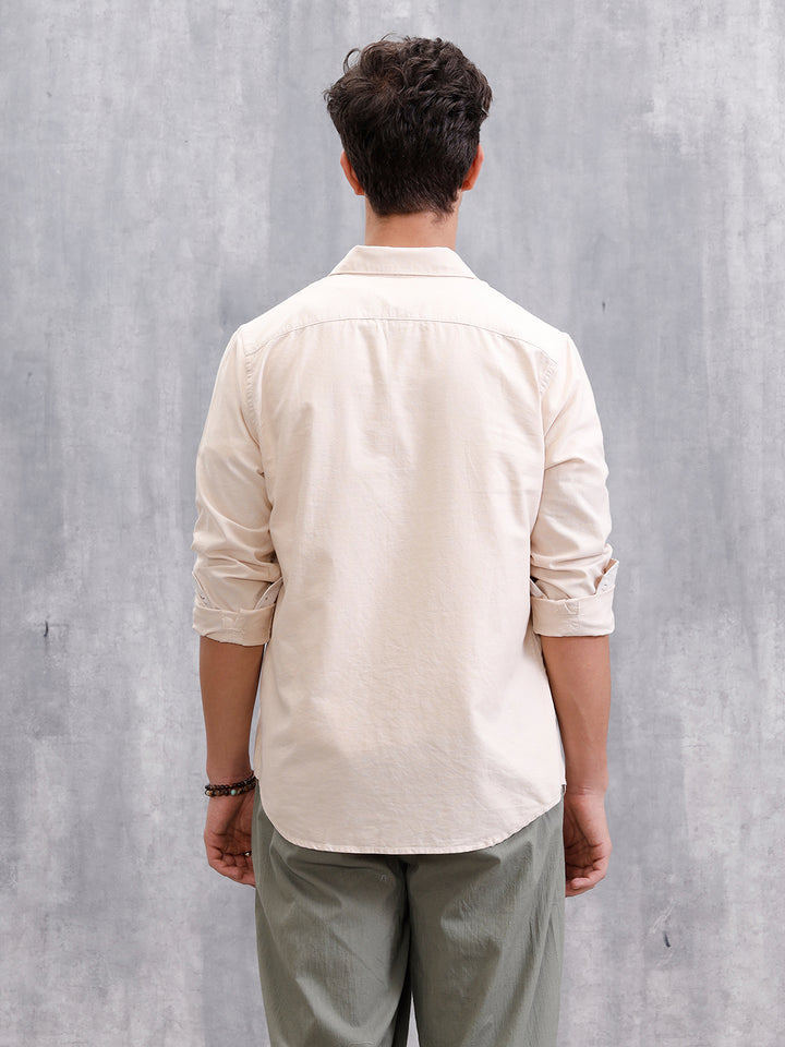 Premium Oxford Shirt In Slim Fit | Beige