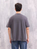 Retro Graphic Printed Oversized Fit T-shirt | Dark Grey