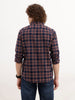 Slim Fit Checkered Shirt | Brown