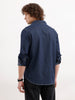 Slim Fit Distressed Denim Shirt | Dark Blue