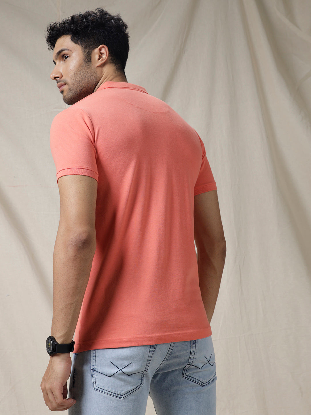 Casual Solid Pink Polo
