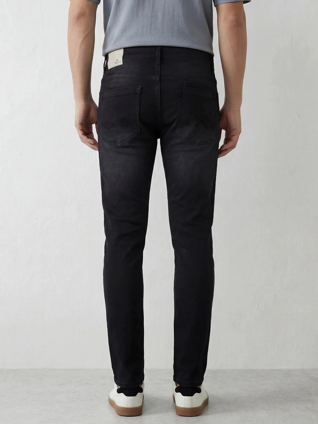 Classic Solid Slim Fit Denim Jeans | Black