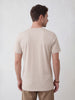 Slim Fit Placement Printed T-Shirt | Beige