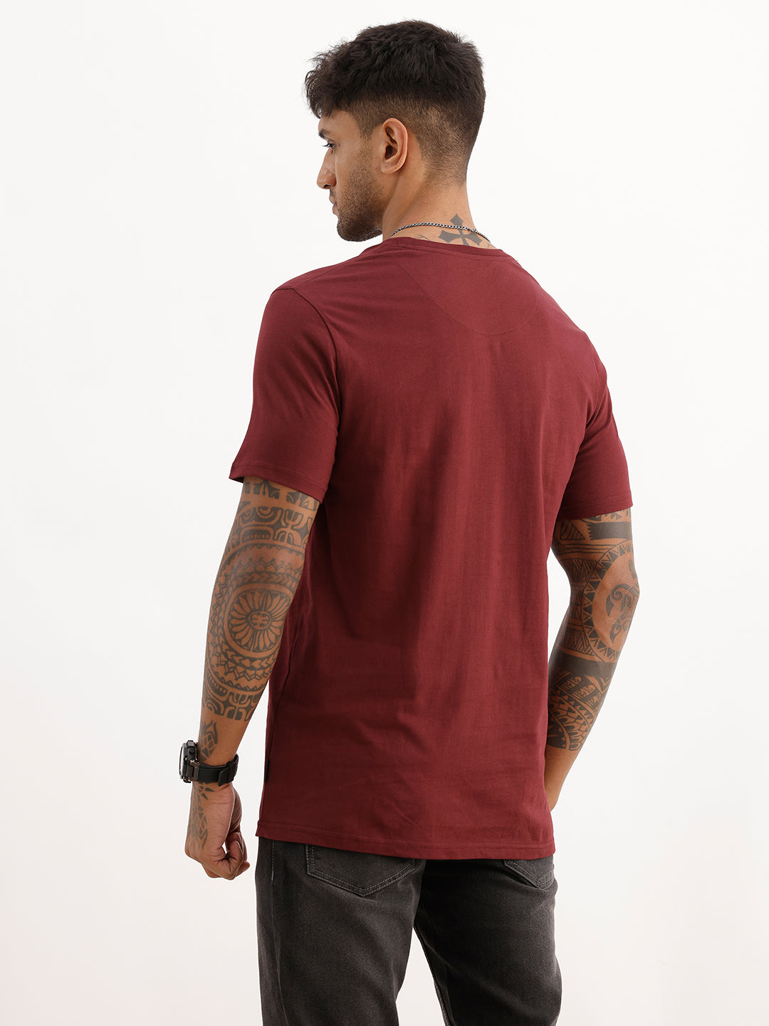 Core Basics Slim Fit T-Shirt | Maroon