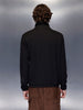 Men’s slim-fit textured high-neck jacket | Black