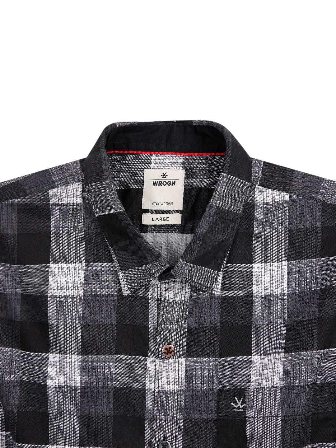 Premium Long Sleeve Checked Black Shirt