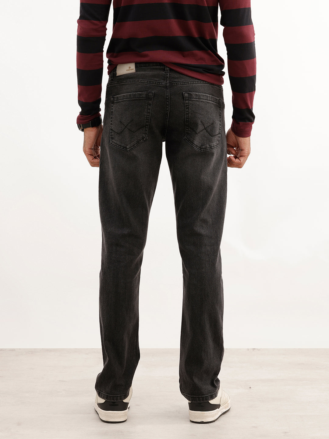 Faded Slim Fit Denim Jeans | Dark Grey