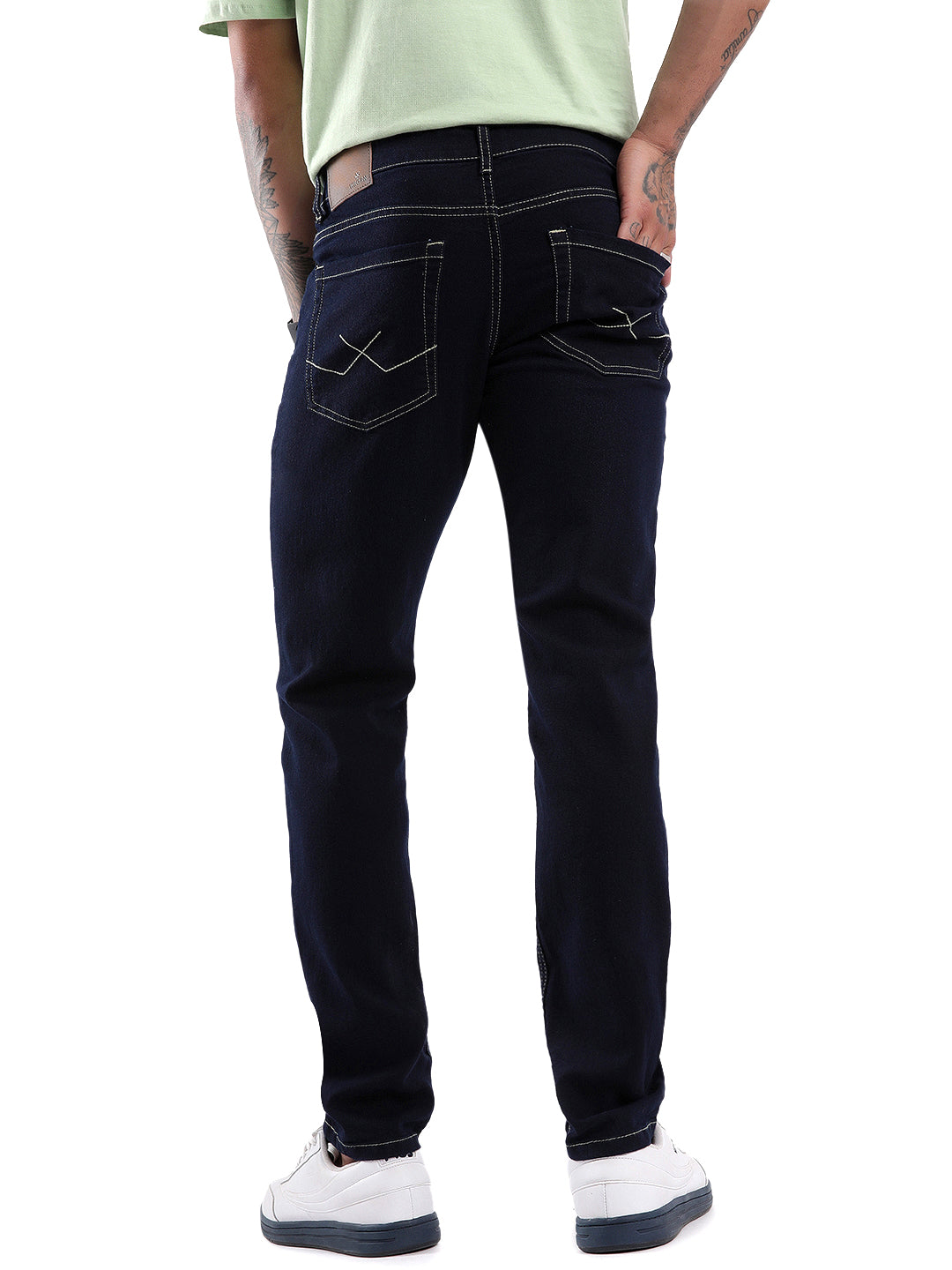 Dark Blue Swerve Denim Jeans