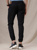 Black Woven Drawstring Jogger