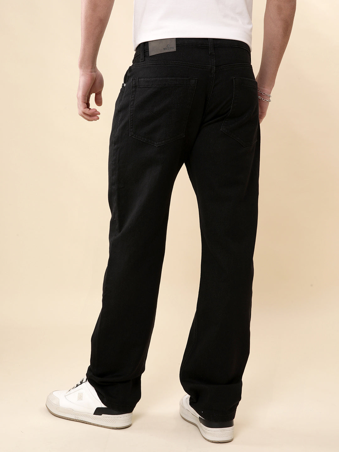 Solid Black Anti Fit Denim Jeans