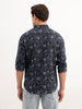 Slim Fit Textured Shirt  | Dark Blue