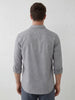 Striped Slim Fit Full Sleeves Shirt | Grey
