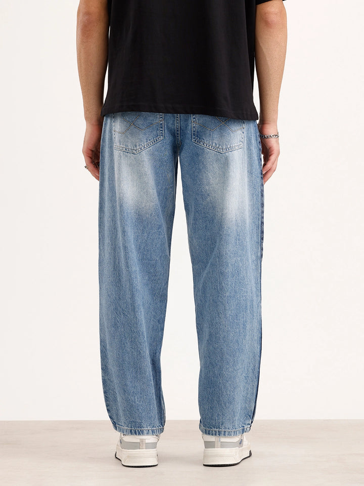 Loose Fit Denim Jeans | Light Blue