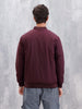 Men's Casual Solid Bomber Jacket | Maroon
