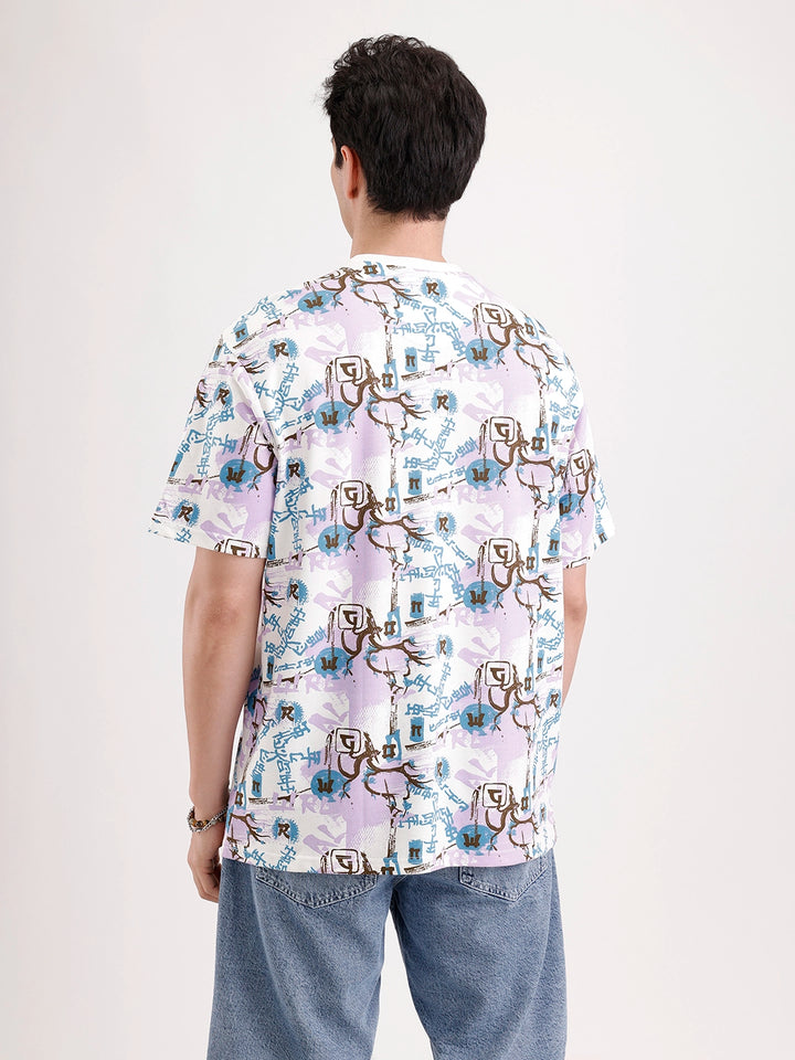 Classic Oversized AOP T-Shirt  | Off White