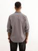 Solid Regular Fit Full Sleeve Shirt | Grey