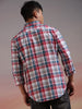 Checked Grids Casual Red Shirt