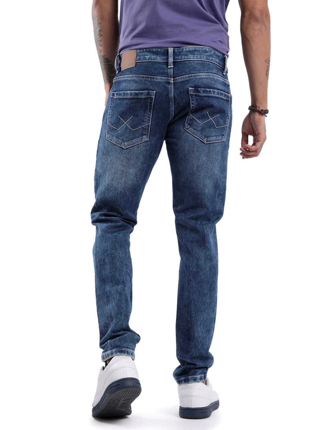 Indigo Wash Slim Tapered Jeans