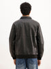 Solid Regular Fit Zipper Jacket | Black