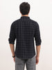 Slim Fit Checkered Corduroy Shirt | Black