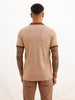 Regular Fit Placement Printed Polo T-Shirt | Light Brown