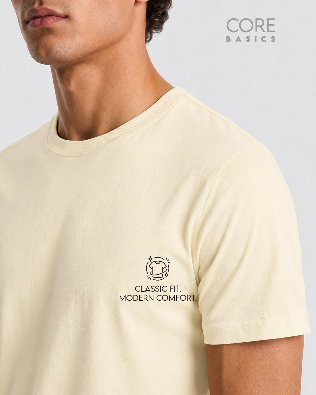 Core Basics Regular Fit T-Shirt | Essential | Yellow