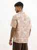 Classic Comfort Fit Jacquard Shirt | Brown