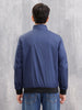 Regular Fit Full Zip High Neck Jacket | Blue