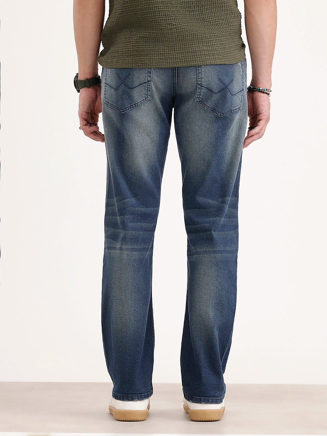 Anti Fit Distressed Denim Jeans | Blue