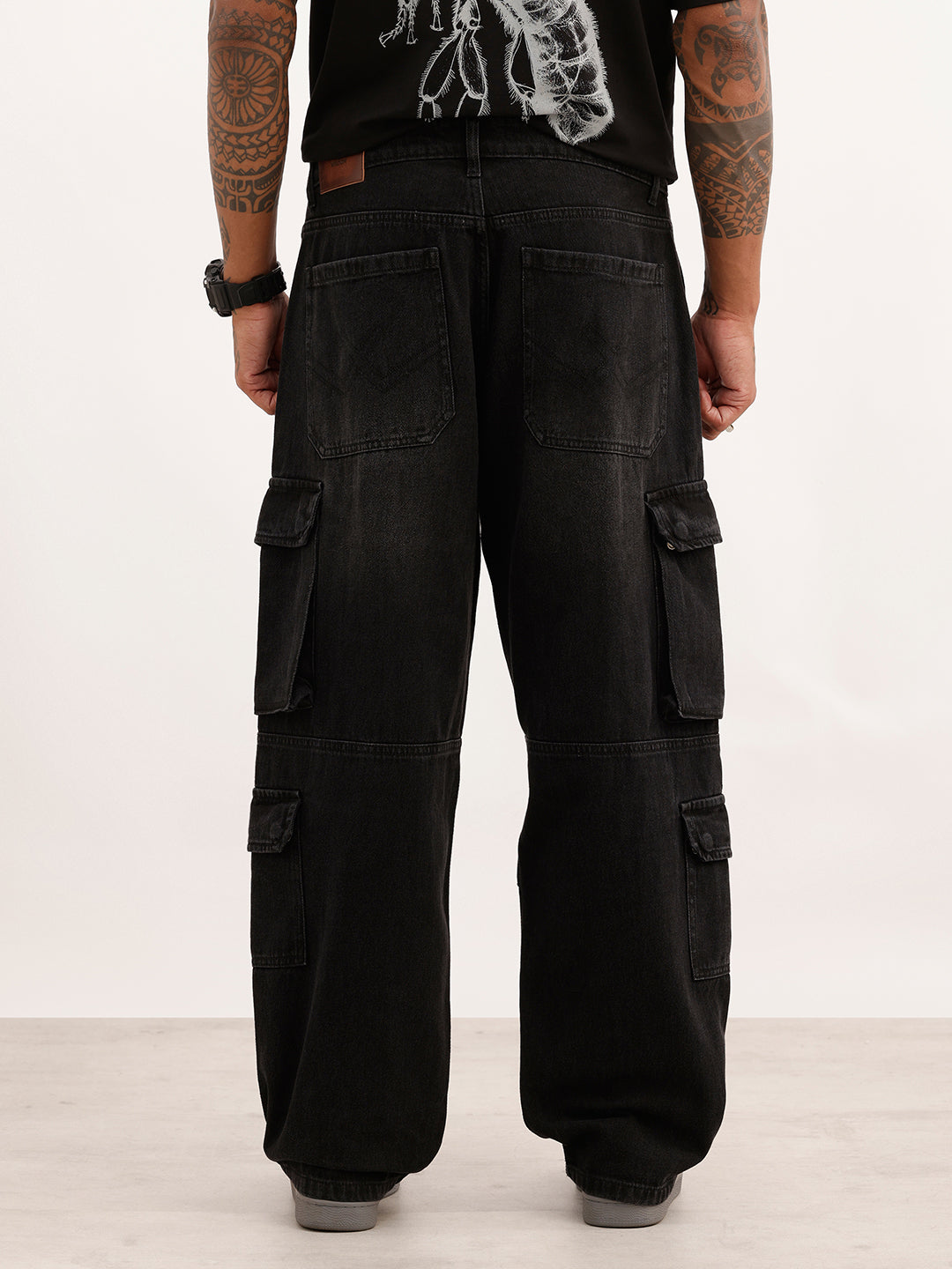 Faded Loose Fit Denim Cargo | Grey | WJN100CR7674W