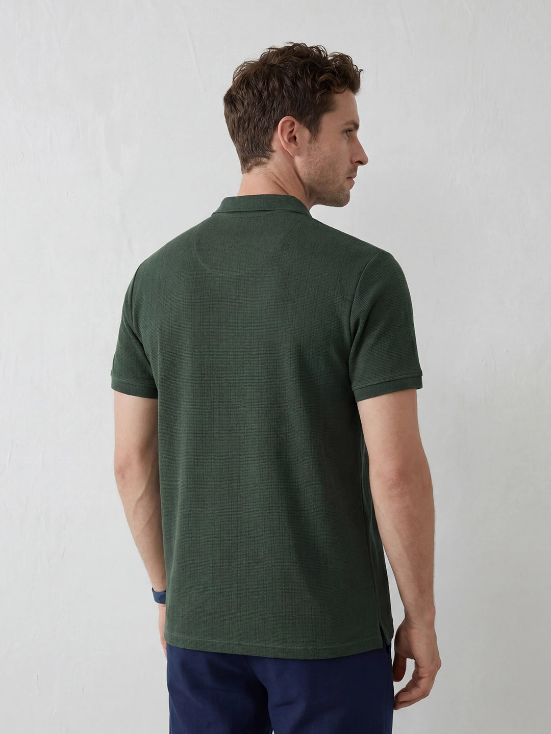 Classic Textured Polo T-Shirt | Teal