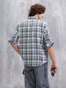 Textured Checked Regular Fit Shirt | Blue