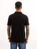 Solid Slim Fit Polo T-Shirt | Black