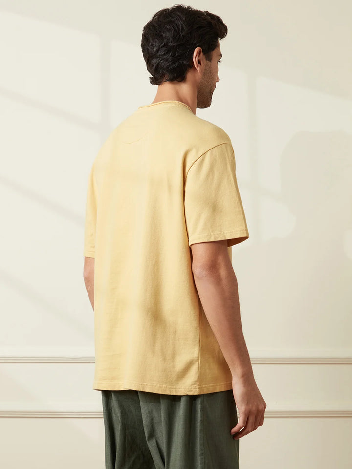 Heavy GSM Blur Logo T-Shirt | Khaki