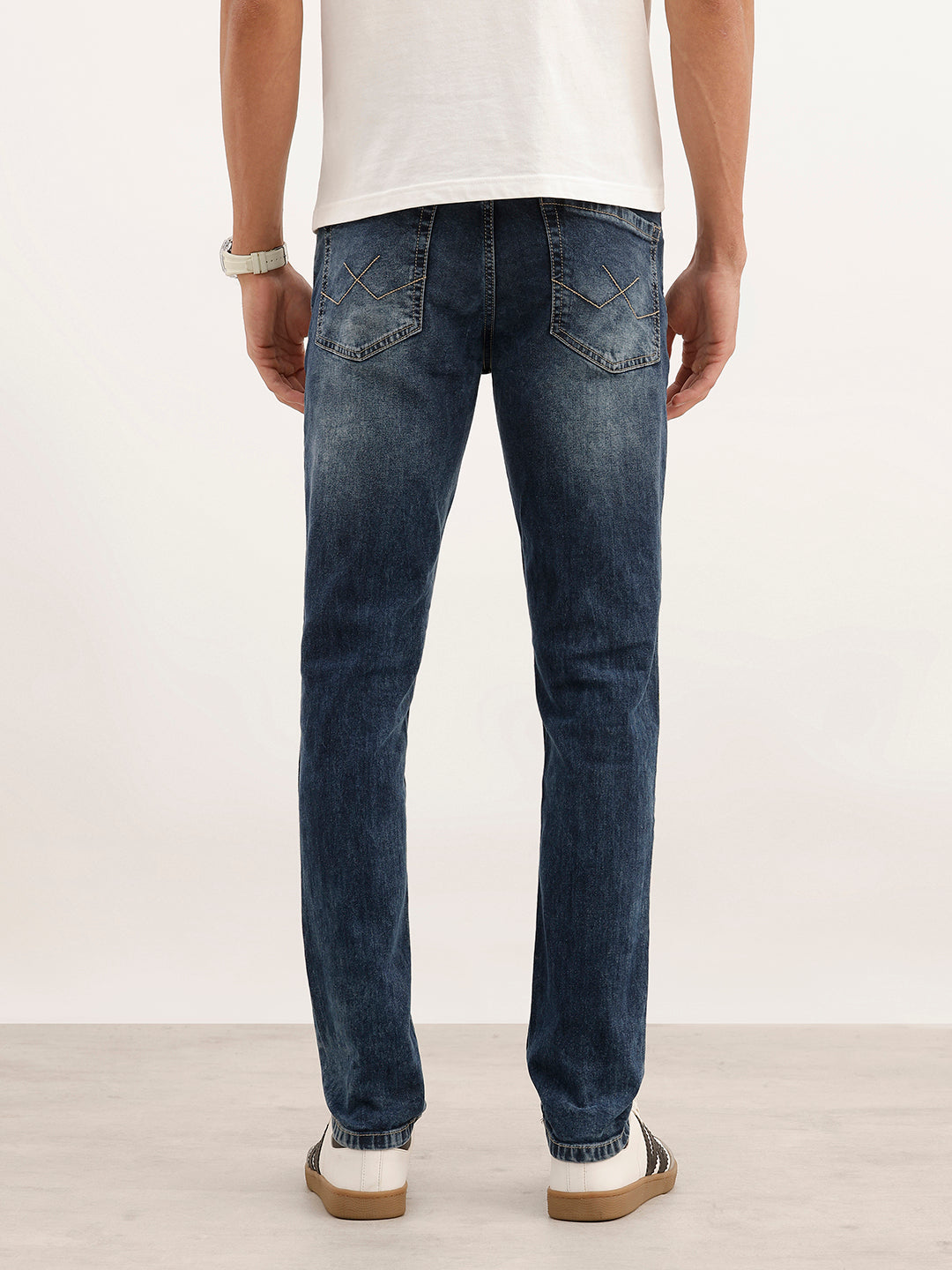 Washed Slim Fit Denim Jeans | Blue