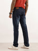 Faded Straight Fit Denim Jeans | Blue